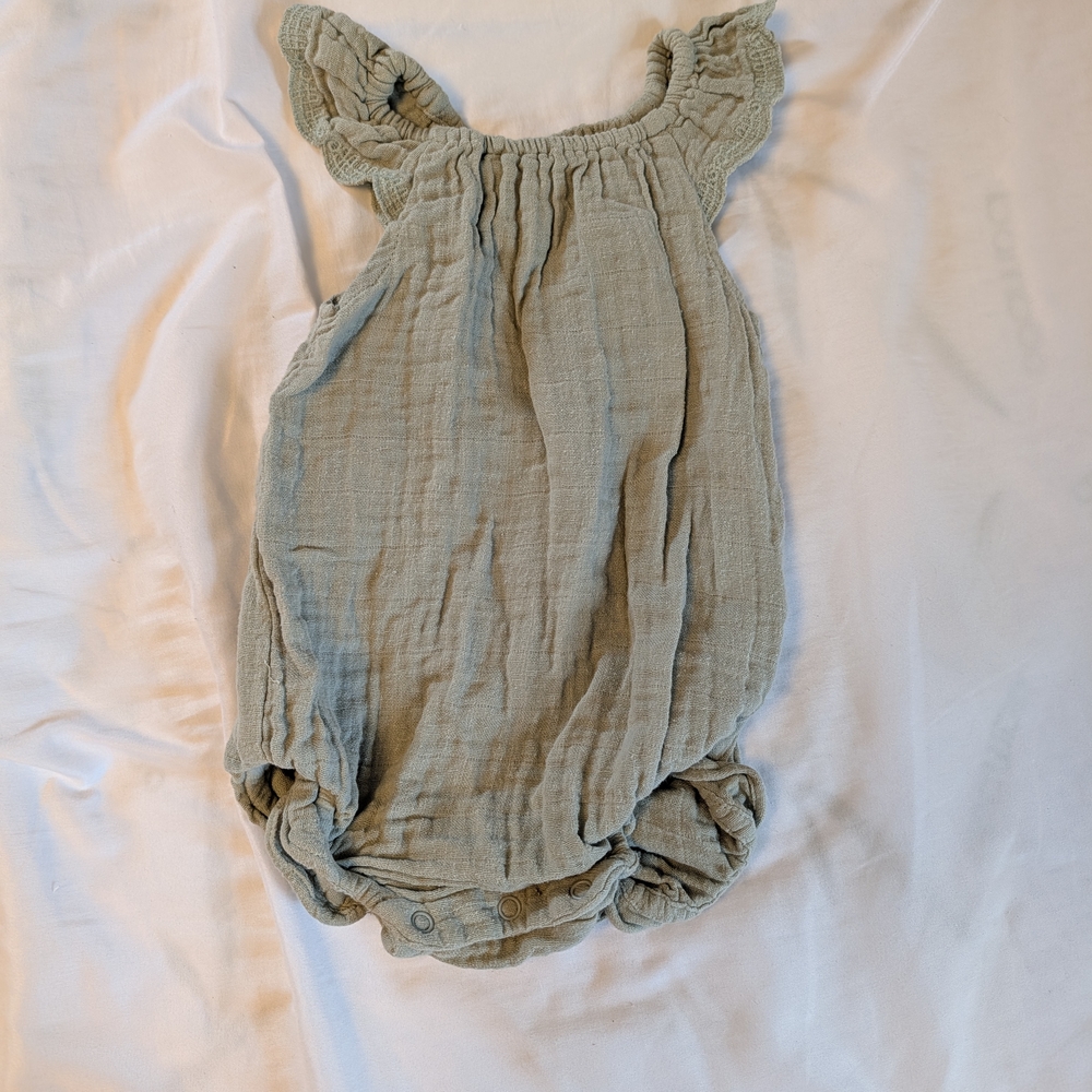 Jamie Kay Baby Romper in Soft Green